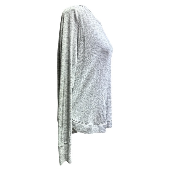 Athleta Long Sleeve Gray Workout Yoga Top Size Medium - Picture 4 of 9